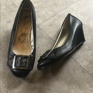 🦅Black Buckle Wedges🦅